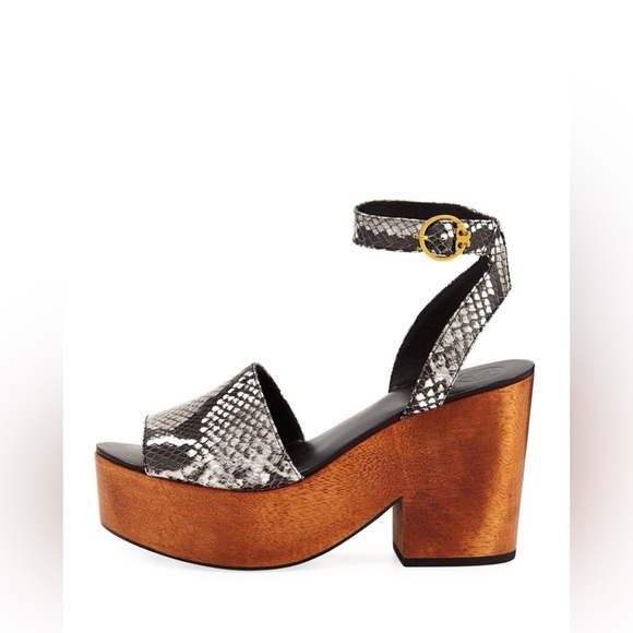 Tory Burch Camilla Wedge Sandals in Diamond Roccia Print Size 10. - Picture 10 of 12